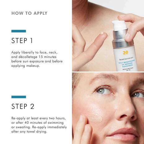 How to apply SkinCeuticals Daily Brightening UV Defense 